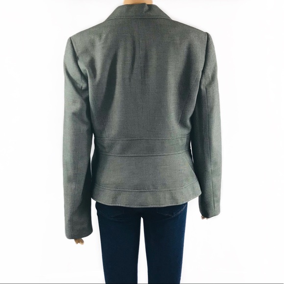 Calvin Klein Gray Stretch Blazer - Size 10 - Picture 5 of 9